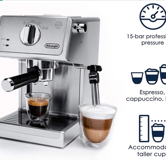 De'Longhi 15 Bar Pump Espresso and Cappuccino Machine with Premium Adjustable Fr - Picture 7 of 8